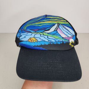 Sunday Afternoons Snapback Hat Cap Camping Aurora Mountain Print OSFM